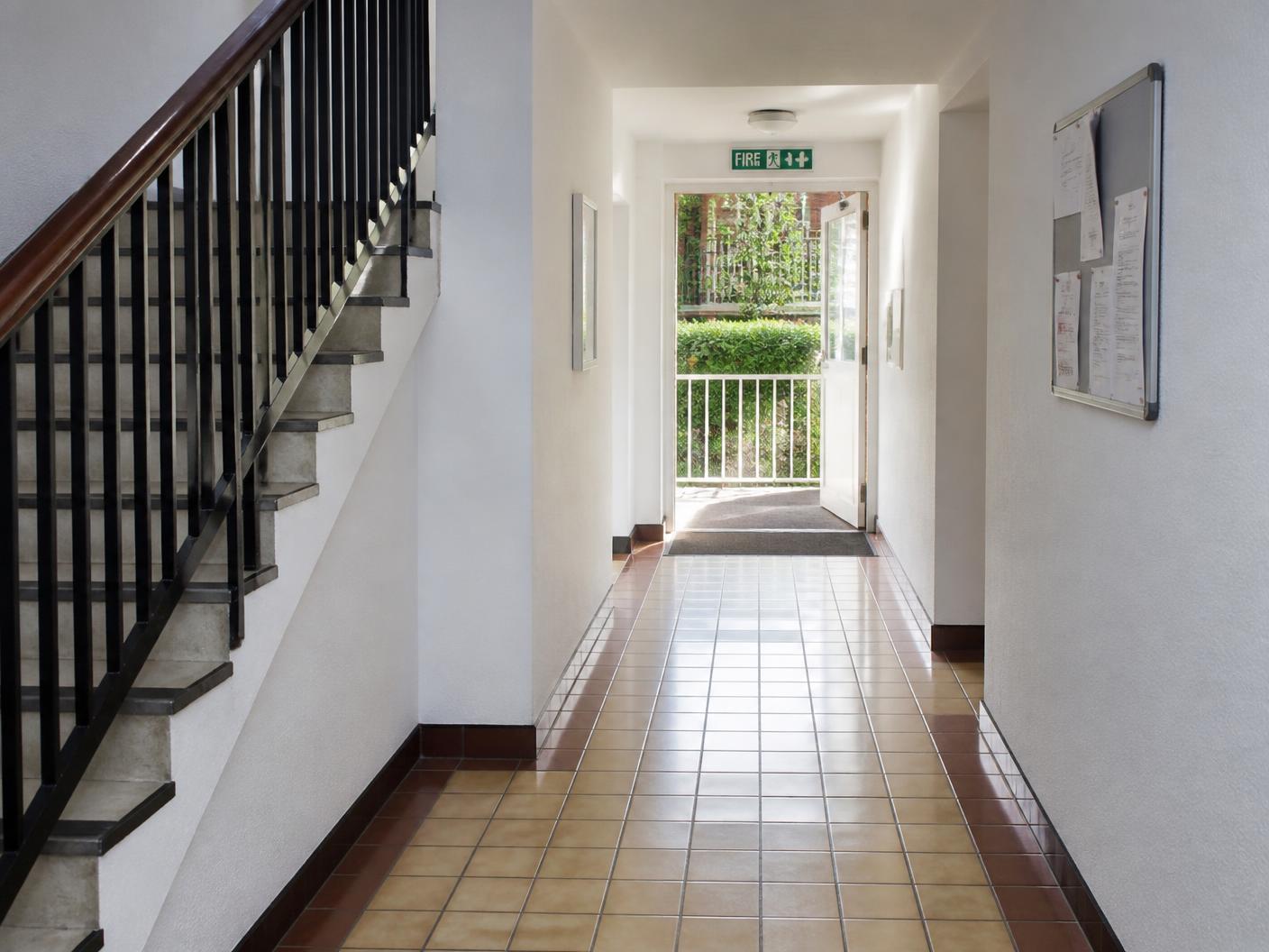 Clean entrance and staircase in a managed residential property