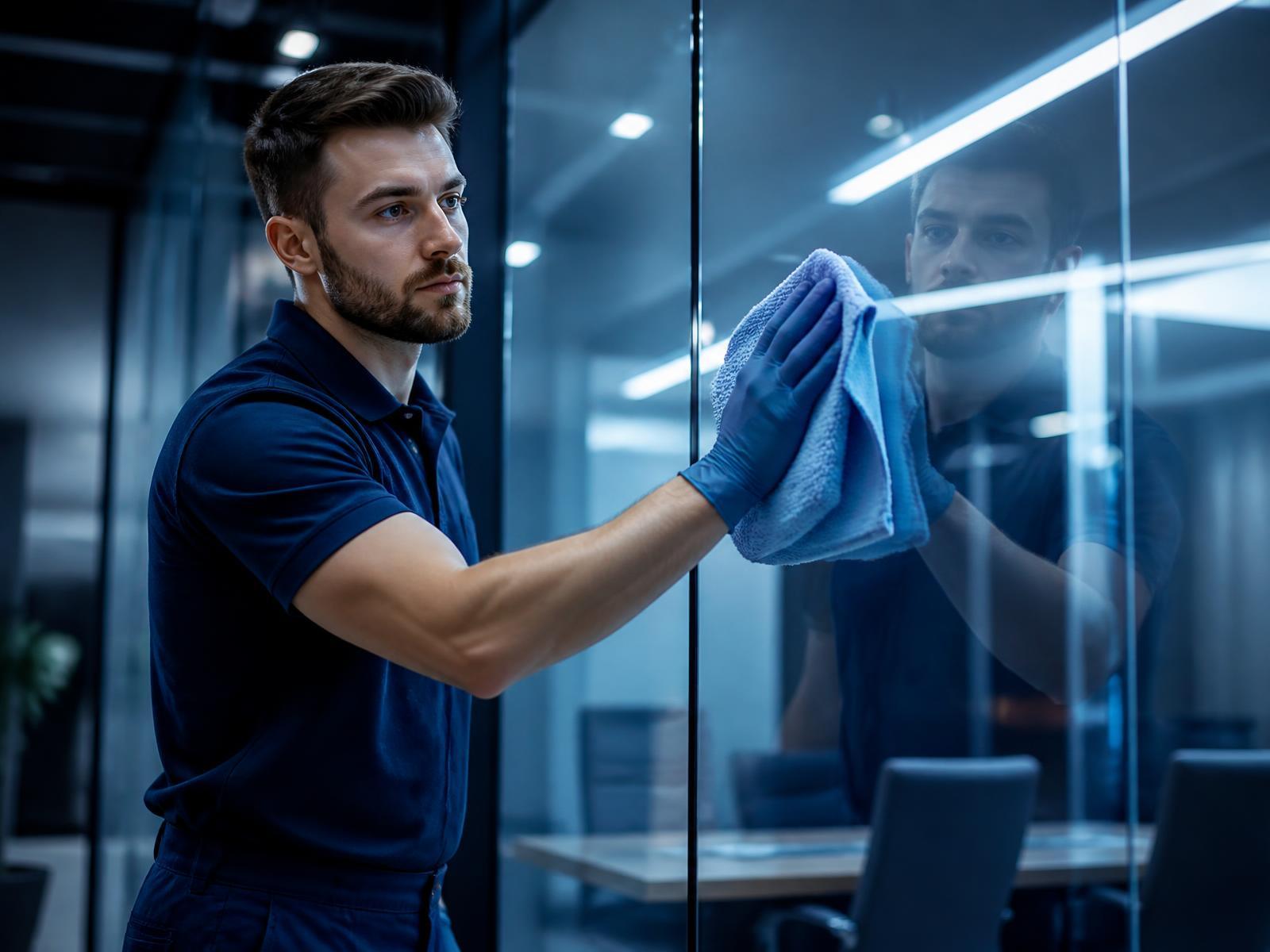 Window Cleaning — immaculate modern commercial interior