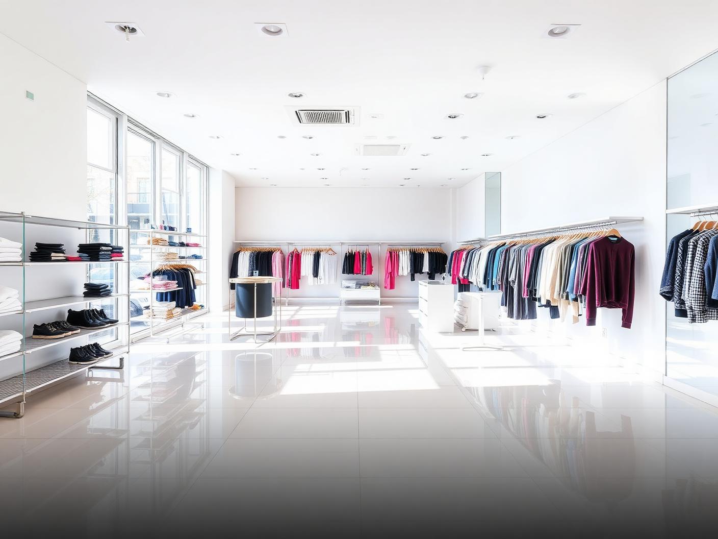 Well-presented retail interior with polished floors